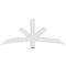 Ekena Millwork Alberta Architectural Grade PVC Gable Bracket, 60"W x 25"H x 4"D x 4"F, 10/12 Pitch GBP060X25X0404ALB00 - alternate 3